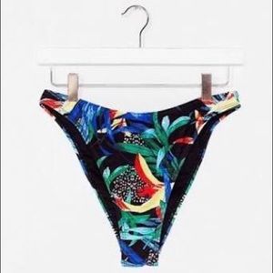 Nasty Gal tropical high waisted bikini bottoms